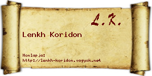 Lenkh Koridon névjegykártya